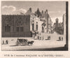 PARIS. Ancien Façade de L'Hotel-Dieu. Aquatint. SMALL 1808 old antique print