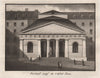 PARIS. Portail neuf de l'Hôtel-Dieu. Aquatint 1808 old antique print picture