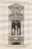 PARIS. Monument de pont-au-change. Aquatint 1808 old antique print picture