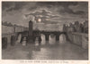 PARIS. Pont Notre Dame prise du Pont au Change. Aquatint 1808 old print