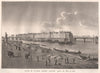 PARIS. Île Saint Louis prise du Port au Bled. Aquatint 1808 old antique print