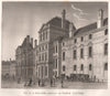PARIS. Façade extérieure du Vieux Louvre. Aquatint 1808 old antique print