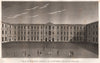 PARIS. Façade intérieure du Louvre (côte de la Colonnade) . Aquatint 1808
