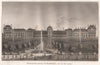 PARIS. Palais des Tuileries (du côté du Jardin) . Aquatint 1808 old print