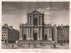 PARIS. Eglise Saint-Roch. Aquatint 1808 old antique vintage print picture