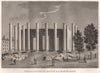 PARIS. Nouvelle Eglise de la Madeleine. Aquatint 1808 old antique print