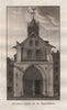PARIS. Ancienne Eglise de la Madeleine. Aquatint 1808 old antique print