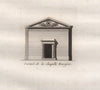 PARIS. Portail de la chapelle Beaujon. Aquatint. SMALL 1808 old antique print