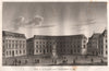 PARIS. Place des victoires en 1789. Aquatint 1808 old antique print picture