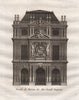 PARIS. Façade du Bureau des Marchands Drapiers. Aquatint 1808 old print