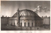 PARIS. Halle au bled. Aquatint 1808 old antique vintage print picture