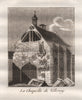 PARIS. La Chapellle de Valleroy. Aquatint. SMALL 1808 old antique print