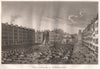 PARIS. Place des Innocents. (Place Joachim-du-Bellay). Aquatint 1808 old print