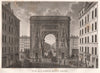 PARIS. Porte Saint-Denis. Aquatint 1808 old antique vintage print picture