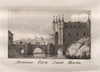 PARIS. Ancienne Porte Saint Martin. Aquatint. SMALL 1808 old antique print