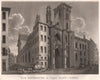 PARIS. Eglise Saint-Merri. Aquatint 1808 old antique vintage print picture