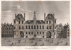 PARIS. Hôtel de Ville. Aquatint 1808 old antique vintage print picture