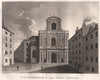 PARIS. Eglise Saint Gervais. Aquatint 1808 old antique vintage print picture