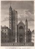 PARIS. Eglise Saint Paul. Aquatint 1808 old antique vintage print picture
