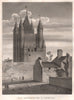 PARIS. Temple. Aquatint 1808 old antique vintage print picture