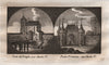 PARIS. Portes du Temple & Saint-Antoine sous Charles VI. Aquatint. SMALL 1808