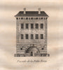 PARIS. Façade de la Petite force. Aquatint. SMALL 1808 old antique print