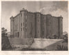 PARIS. Bastille du Côté du Pont-Levis. Aquatint 1808 old antique print picture