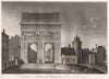 PARIS. Porte Saint-Bernard prise du côté du Levant. Aquatint 1808 old print