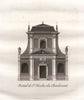 PARIS. Portail de Saint-Nicolas du Chardonnet. Aquatint 1808 old antique print