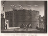 PARIS. Petit Châtelet (côte du Petit pont) . Aquatint 1808 old antique print