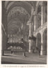 PARIS. Eglise de Saint-Étienne du Mont. Intérieure. Aquatint 1808 old print