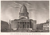PARIS. Nouvelle Eglise Sainte-Geneviève. Aquatint 1808 old antique print