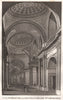 PARIS. Nouvelle Eglise Sainte-Géneviève. Intérieure. Aquatint 1808 old print