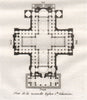 PARIS. Plan de la nouvelle Eglise Sainte-Génevieve. Aquatint. SMALL 1808 print