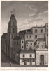 PARIS. Eglise Saint-Etienne Des-Grès. Aquatint 1808 old antique print picture