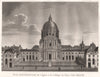 PARIS. Eglise et de I'Abbaye du Val-de-Grace. Aquatint 1808 old antique print
