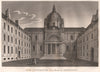 PARIS. Maison de Sorbonne. Aquatint 1808 old antique vintage print picture