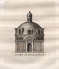 PARIS. Paviglione de L'Ecole de Dessin. Aquatint. SMALL 1808 old antique print