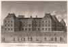 PARIS. Palais du Luxembourg (côté du Jardin) . Aquatint 1808 old antique print