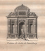 PARIS. Fontaine du Jardin du Luxembourg. Aquatint. SMALL 1808 old print