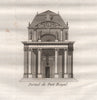 PARIS. Portail de Port Royal. Aquatint 1808 old antique vintage print picture