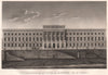 PARIS. Hôtel des Monnaies (côté de la Rivière) . Aquatint 1808 old print