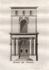 PARIS. Portail des Théatins. Aquatint 1808 old antique vintage print picture