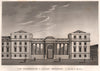 PARIS. Palais Bourbon (côté de la Place) . Aquatint 1808 old antique print