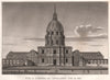 PARIS. Hôtel des Invalides (Côté du Midi) . Aquatint 1808 old antique print