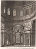 PARIS. Eglise des Invalides (prise du inilieu du Dôme) . Aquatint 1808 print