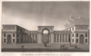 PARIS. Hôtel de Salm.  (côte de la rue) . Aquatint 1808 old antique print