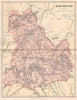 BRECKNOCKSHIRE. Antique county map. Wales 1893 old plan chart