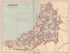CARDIGANSHIRE. Antique county map. Wales 1893 old plan chart