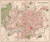 BRISTOL. Antique town/city map plan. Gloucestershire 1893 old